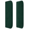 vidaXL T&ecirc;te de lit avec oreilles Vert fonc&eacute; 83x16x78/88 cm Velours