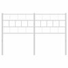 vidaXL T&ecirc;te de lit de remplacement m&eacute;tal blanc 120 cm