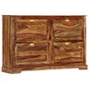 vidaXL Armoire à chaussures 140 x 35 x 90 cm Bois massif de Sesham