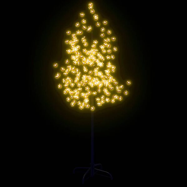 vidaXL Arbre &agrave; LED fleur de cerisier 200 LED Blanc chaud 180 cm