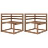 vidaXL Canap&eacute;s d'angle palette de jardin 2 pcs Marron Pin impr&eacute;gn&eacute;