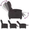 vidaXL Fauteuil inclinable électrique marron foncé cuir véritable