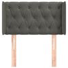 vidaXL T&ecirc;te de lit avec oreilles Gris fonc&eacute; 83x16x78/88 cm Velours