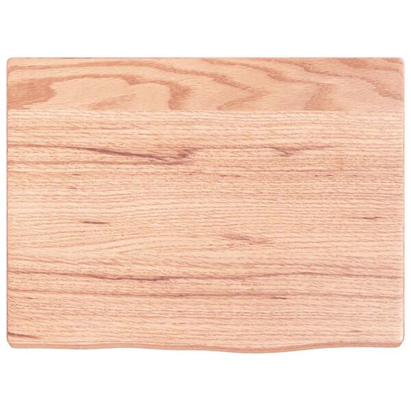 vidaXL &Eacute;tag&egrave;re murale marron clair 40x30x2 cm bois ch&ecirc;ne massif trait&eacute;