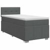 vidaXL Lit boxspring avec matelas Gris fonc&eacute; 90 x 190 cm Tissu
