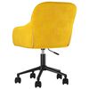 vidaXL Chaises pivotantes &agrave; manger lot de 2 Jaune Velours