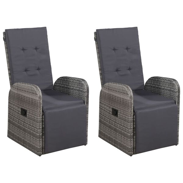 vidaXL Ensemble &agrave; manger de jardin avec coussins 5 pcs r&eacute;sine tress&eacute;e