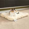 HuggleHounds Tapis pour chiens Polaire M Blanc laine