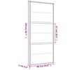 vidaXL Porte coulissante doré 90x205 cm verre ESG clair et aluminium