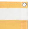 vidaXL Écran de balcon Blanc et jaune 120x300 cm Tissu Oxford