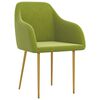 vidaXL Chaises &agrave; manger lot de 4 vert clair velours
