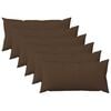 vidaXL Housse de coussin 6 pc HEERLEN Marron 40 x 80 cm Tissu