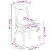 vidaXL Chaises de salle &agrave; manger 2 pcs Marron Clair 42 x 47.5 x 81 cm