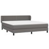 vidaXL Sommier &agrave; lattes de lit avec matelas Gris 160x200 cm Similicuir