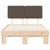 vidaXL Cadre de lit avec t&ecirc;te de lit rembourr&eacute;e Taupe 120 x 200 cm