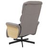 vidaXL Fauteuil inclinable de massage avec repose-pieds taupe tissu