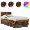 vidaXL Cadre de lit Ch&ecirc;ne fum&eacute; 70 x 190 cm Bois d'ing&eacute;nierie