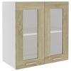vidaXL Vitrine suspendue "Lyon" Chêne Sonoma 60 x 31 x 60 cm Bois d'ingénierie