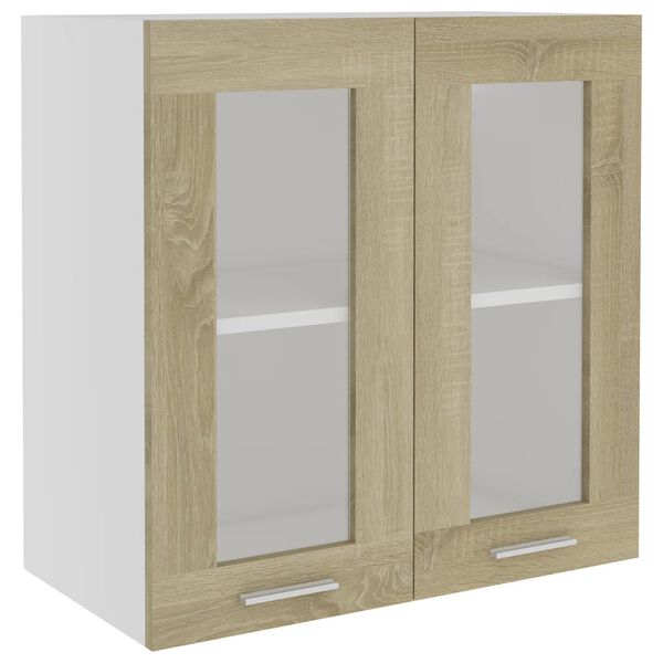 vidaXL Vitrine suspendue "Lyon" Chêne Sonoma 60 x 31 x 60 cm Bois d'ingénierie