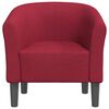 vidaXL Chaise cabriolet rouge bordeaux tissu