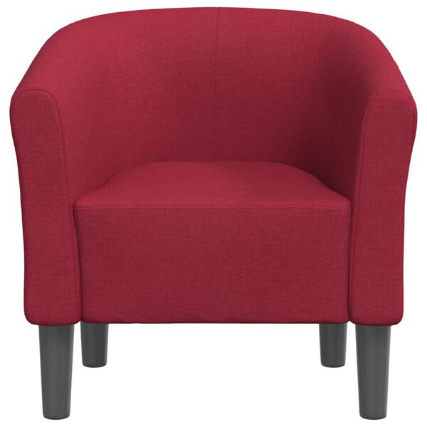 vidaXL Chaise cabriolet rouge bordeaux tissu