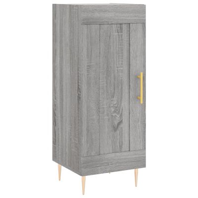 vidaXL Buffet haut Sonoma gris 34,5x34x180 cm Bois d'ingénierie