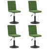 vidaXL Chaises pivotantes &agrave; manger lot de 4 vert fonc&eacute; velours