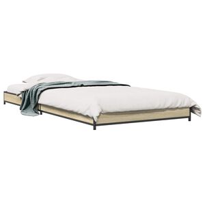 vidaXL Cadre de lit Ch&ecirc;ne Sonoma 80 x 200 cm Bois d'ing&eacute;nierie