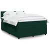 vidaXL Sommier &agrave; lattes de lit et matelas Vert fonc&eacute; 140x190cm Velours