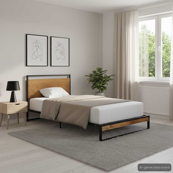 vidaXL Cadre de lit sans matelas métal 100x200 cm