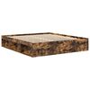 vidaXL Cadre de lit sans matelas ch&ecirc;ne fum&eacute; 180x200 cm