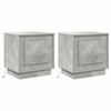 vidaXL Cabinet de chevet 2 pc Gris b&eacute;ton 44 x 34,5 x 45 cm