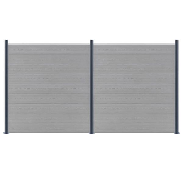 vidaXL Poteaux de cl&ocirc;ture 3 pcs Gris fonc&eacute; 185 cm Aluminium