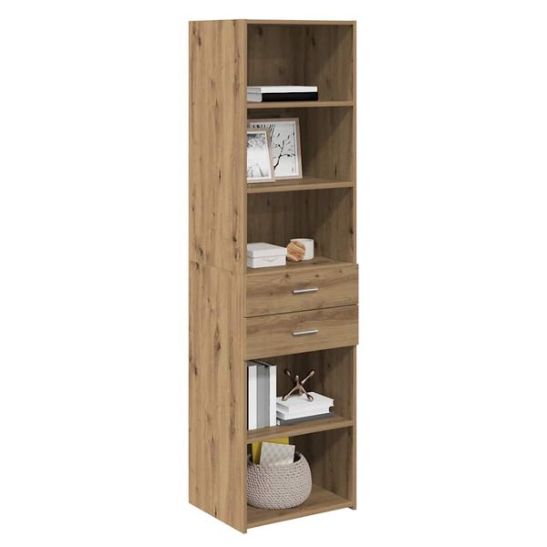vidaXL Haut Armoire avec tiroir Ch&ecirc;ne artisanal 50 x 42,5 x 185 cm