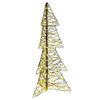vidaXL Sapin de No&euml;l 160 LED Blanc chaud 150 cm Rotin