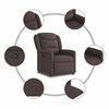 vidaXL Fauteuil inclinable Marron fonc&eacute; Tissu