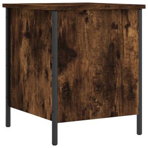 vidaXL Banc de rangement ch&ecirc;ne fum&eacute; 40x42,5x50 cm bois d'ing&eacute;nierie
