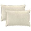 vidaXL Housse de coussin 2 pc HOUTEN Cr&egrave;me 50 x 80 cm