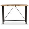 vidaXL Ensemble de bar 7 pcs Bois massif recycl&eacute; et cuir v&eacute;ritable