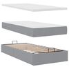 VidaXL Cadre de lit ottoman et matelas gris clair 200x200cm tissu