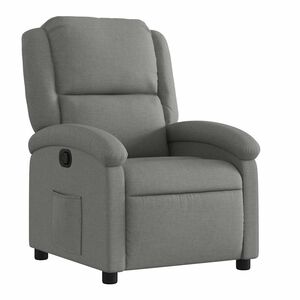 vidaXL Fauteuil inclinable en tissu gris fonc&eacute;