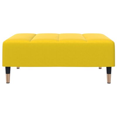 vidaXL Repose-pied jaune 77x55x31 cm velours