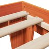 vidaXL Cadre de lit sans matelas cire marron 75x190 cm bois pin massif