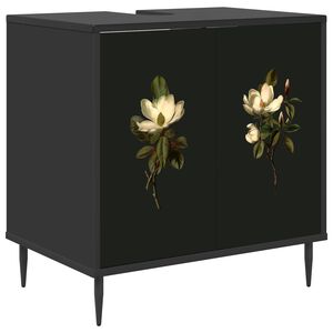 vidaXL Armoire de salle de bain BREMEN Ch&ecirc;ne noir 60 x 40 x 61 cm