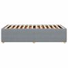 vidaXL Cadre de lit sans matelas gris clair 100x200 cm tissu