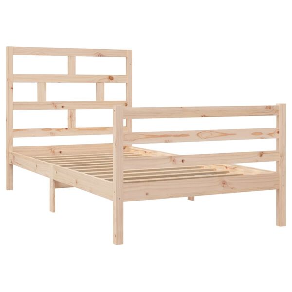 vidaXL Cadre de lit sans matelas bois massif 100x200 cm