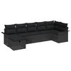 vidaXL Ensemble de canap&eacute; de jardin 7 pc Poly rotin