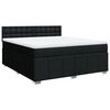 vidaXL Sommier &agrave; lattes de lit avec matelas Noir 180x200 cm Tissu