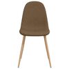vidaXL Chaises &agrave; manger lot de 4 marron tissu