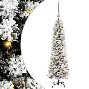 vidaXL Sapin de No&euml;l artificiel Blanc 120 cm PVC, m&eacute;tal et plastique
